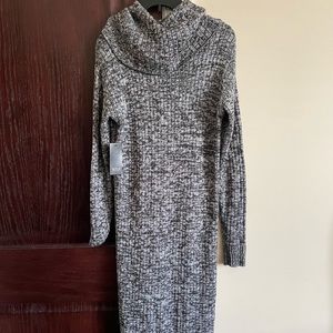 Black knit long dress